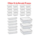 Kit com 25 Organizadores Multiuso Modulares